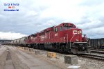 Yard job trundles west with 4 cars